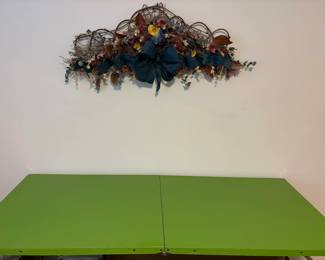 Vintage green folding picnic table