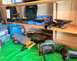 Soldering kit, jig saw, chain saws