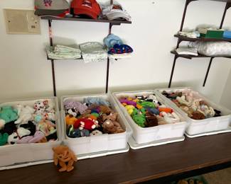 Beanie Babies, caps, baby items