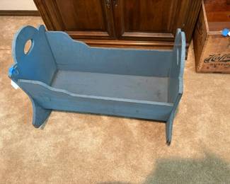 vintage doll cradle