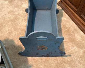 vintage doll cradle