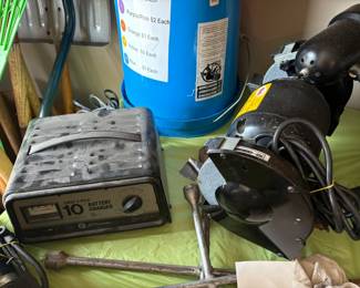battery charter, grinder