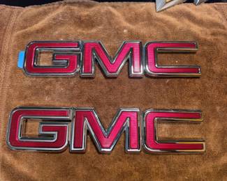 GMC badges with adhesive backing