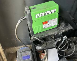 Ready to weld?  Titanium Welder with cart and helmet
