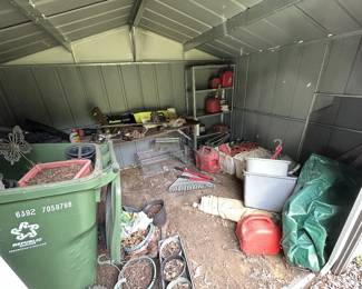 Search for treasure in the shed!