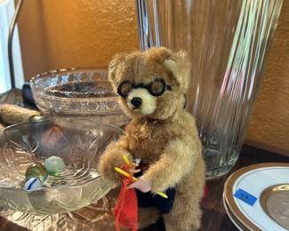 Knitting bear!  The cutest!
