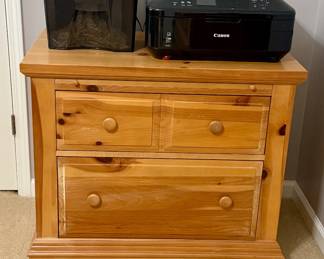 Broyhill Pine File Cabinet