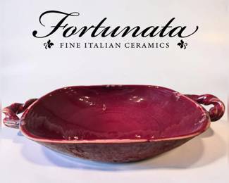 FORTUNATA Burgundy Handled Bowl bid #33