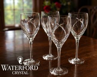 Set of 4 Waterford Wine Stems bid 103