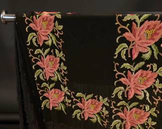 Vintage Embroidered Piano Scarf bid #65