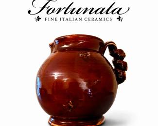 FORTUNATA Burgundy Twisted Handled Pitcher bid #11