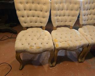 Set of eight ABC Carpet chairs (two are very worn)