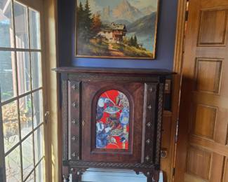 Upcycled vintage cabinet.