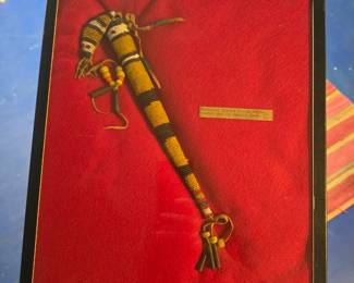 Antique beaded a native american needleholder