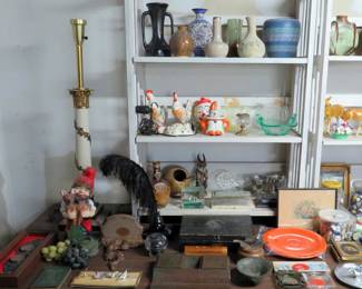 Frankoma Pottery & Concrete Gnome Statue