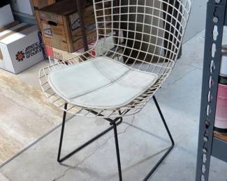Knoll Bertoia Wire Side Chair W/ Original Pad & Label
