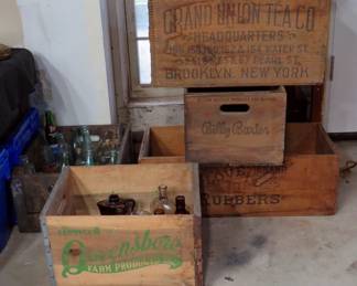 Old Advertising Wooden Crates