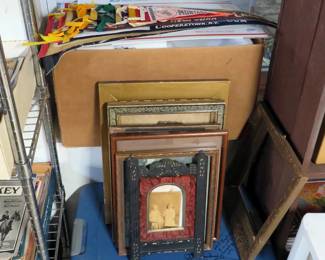Old Felt Pennants & Picture Frames
