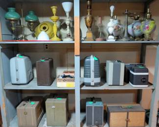 Lamps, Vintage Projectors & Reel to Reel Tape Players