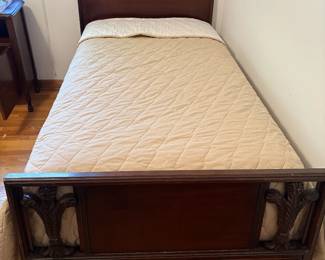 Twin beds to match dresser and desk- inlaid wood