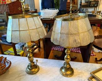 Capiz shell lamps!