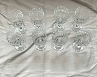 Lot 8: Stuart Crystal Hampshire Pattern Port Wine Glasses Set of Eight