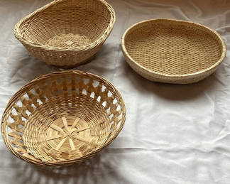 Lot 2: Assorted Woven Wicker Baskets