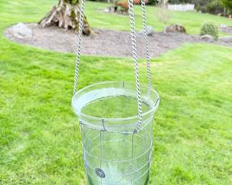 92 HangingWireWrappedGlassCandleLanternVase