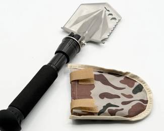 14 FoldingSurvivalShovelEntrenchingToolCampingHikingwCamoSheath