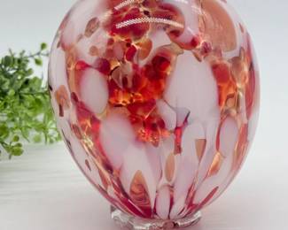 33 HandBlownNeverForget911ArtGlassBall