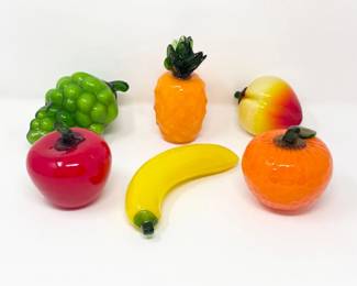 25 DecorativeGlassArtFruit6Pieces
