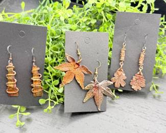 129 CopperColoredDropEarrings