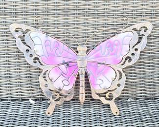 106 DecorativeButterflyMetalTexturedAcrylicWingsWallHanging