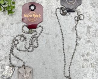 58 HardRockFlyingGuitarDogTagHardRockGuitarPickNecklace
