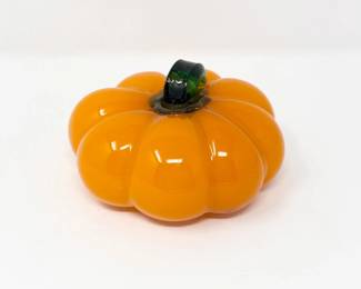 119 BlownGlassDecorativePumpkin