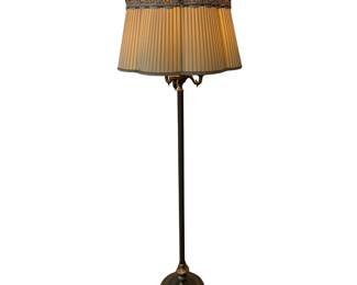 Parlor Floor Lamp Patina Brass 3 Candle Bulbs & Torchiere