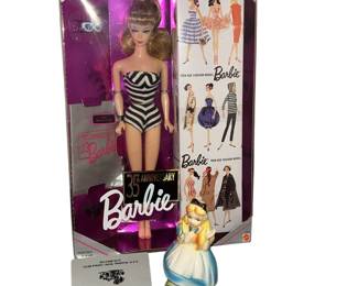 30th Anniversary Barbie Original Box Alice In Wonderland Ceramic