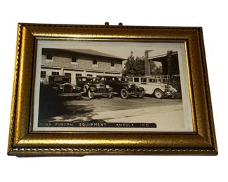 Local Interest Antique Klink Funeral Equipment Photo Classic Cars Angola Indiana