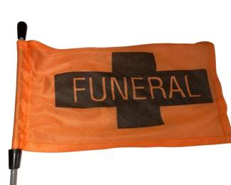 Magnetic Funeral Procession Fender Flag Orange Spring