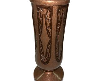 Cemetary Monument Vase Bronze Sparkle Cast