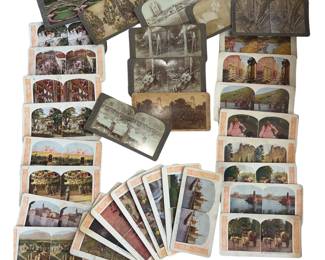 1860-90 Stereoscope Cards WorldSeries Color Banjo AA Boy Happy Slave