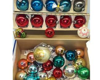 Vintage Mercury Glass Ball Christmas Ornaments Shiny Brite