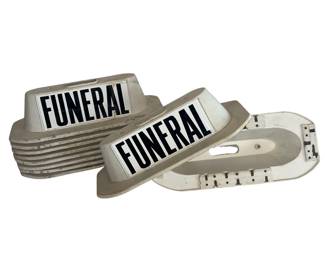 Magnetic Plastic Tent FUNERAL Procession Car Toppers