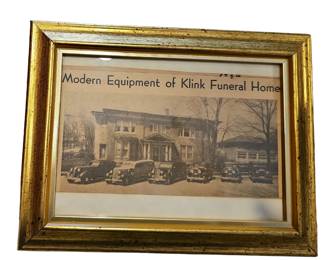 Local Interest Newspaper Clip Modern Equipment Klink Funeral Home Framed