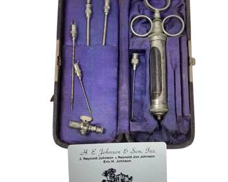 c1900 Medical Funeral Syringe Kit Vintage Antique Gothic