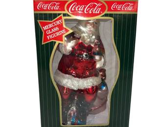 1999 Coca-Cola Mercury Glass Santa Claus Figurine