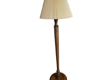 Vintage Solid Wood Floor Lamp 2 Bulb Antique