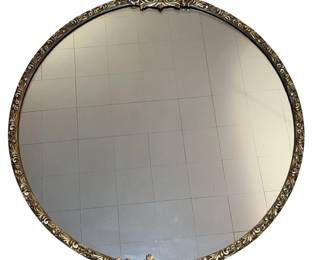 36" Round Wall Mirror Ornate Gold Gilt Frame