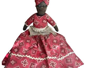 Hand Stitched Toaster Cover Folk Art Doll Aunt Jemima