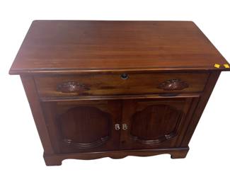 Cedar Chest Cabinet Carved Wood Detail